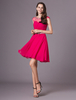 Abendkleid aus Chiffon in Fuchsienfarbe