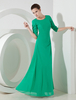 Abendkleid aus Chiffon in Grün