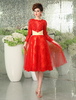 Abendkleid aus Spitze in Rot Milanoo