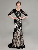 Abendkleid aus Spitze in Schwarz