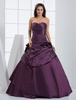 Abendkleid aus Taft in Dunkellila