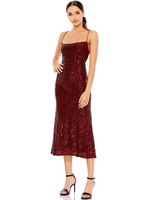 Abendkleid Burgund A-Linie Designed Ausschnitt Pailletten Ärmellos Überkreuzte Partykleider