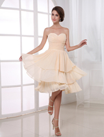 Abendkleid für Homecoming in Champagnerfarbe