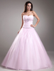 Abendkleid mit Kunstdiamanten in Rosa