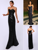 Abendkleid mit Pailletten in Schwarz