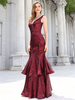 Abendkleid Prinzessin Silhouette V-Ausschnitt Bodenlang ärmellose rückenfreie Taft formelle Partykleider