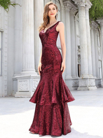 Abendkleid Prinzessin Silhouette V-Ausschnitt Bodenlang ärmellose rückenfreie Taft formelle Partykleider
