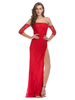 Abendkleid Rote ärmellose rückenfreie Polyester knielange Kleider Langes Partykleid Festzugskleid