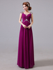 Abendkleider formale Chiffon lange Abendkleid Sicke geraffte bodenlangen besonderen Anlass Kleid
