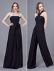 Abendkleider trägerlos Hochzeit ärmellos Abendkleider Chiffon Schwarz Formelle Kleider Chiffon Etui- bodenlang verdreht