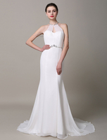 Abendkleider viereckiger Ausschnitt Hochzeit Weiß Brautkleider Formelle Kleider