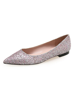 Abendschuhe Pink Gliter Spitz Pailletten Abend Wohnungen