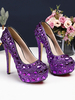 Abendschuhe Round Toe Strass High Heel Party Pumps Brautschuhe
