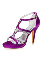 Abendschuhe Sandalen Satin Damen Party Schuhe Mit Strass