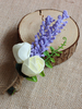 Abschlussball-Blume Boutonniere-weiße synthetische Hochzeits-Blumen