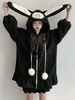 Academic Lolita Mäntel Schwarz Polyester Overcoat Mantel-Winter-Lolita Outwears
