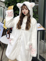 Academic Sweet Lolita Mäntel weißen Polyester Overcoat Fall Lolita Outwears Overcoat