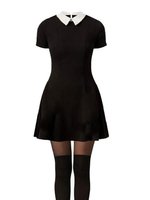 Addams Familienwerte Mittwoch Addams Kleid Cosplay Kostüm Halloween