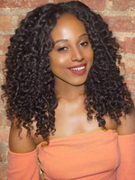 Afroamerikaner-Haar-Perücken-Frauen zerzauste langen Korkenzieher-Locken synthetische Perücken