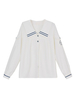 Akademische Lolita Blusen Langarm Navy Kragen Weiß Sweet Lolita Top Lolita Shirt