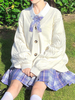 Akademische Lolita Mäntel Weißer Polyester Mantel Mantel Winter Lolita Outwears Gestrickte Strickjacke