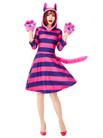 Alices Abenteuer im Wunderland Das Cheshire Cat Cosplay Kostüm Karneval Kostüm