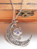 Anhänger leuchtende Halskette Crescent Moon Alloy Boho Schmuck