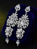 Anweisung Ohrringe Abend Ohrringe Silber Strass Kronleuchter baumeln Ohrringe