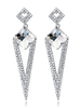 Anweisung Tropfen Ohrringe Silber Strass Hochzeit Ohrringe formale Ohrringe