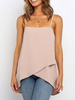 Aprikose Cami Top Straps Hals Sexy rückenfreie Chiffon Camis für Frauen