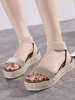 Aprikose Frauen Sandalen PU-Leder Spitzschuh Knöchelriemen-Damen Sandalen
