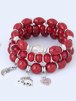 Armband für Damen Harz Beach Strand Armband im Boho-Style mit Metallic-Deko für Damen
