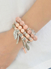 Armband für Damen mit Perlen-Applikation Armkette Blatt im casualen Stil für Kreuzfahrt für Damen