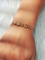 Armband für Frau Blonde Metall Geometrische Armbänder