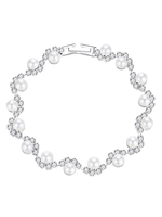 Armband für Frau Silber Strass Metall Strass Armbänder