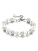 Armbänder Damen Armband Silber Shamballa Metal Imitation Pearl