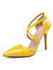 Attraktive High Heels aus Lack-PU kreuz und quer mit justierbarem Band