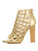 Ausgeschnittene Sommerstiefel Peep Toe High Chunky Heel Booties