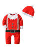 Baby Pyjamas Outfits Kinder Strampler mit Hut Weihnachten Faschingskostüme