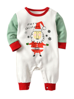 Baby Weihnachtspyjamas Weiß gedruckt Strampler Halloween Faschingskostüme