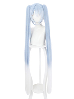 Babyblaue Cosplay Perücke VOCALOID Hitzebeständige Faserperücke Cosplay Perücken