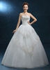 Ball Kleid Hochzeitskleid Lace trägerlos Sweetheart Günstiges Brautkleid rückenfreie Günstiges Brautkleid bodenlange Friesen
