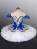 Ballett-Tanzkostüme blau für Damen Kinder Ballerina Rüschen Spitze Polyester Tanzkleidung
