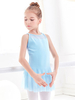 Ballett Tanzkostüme Hellhimmelblau Damen Kinder Ballerina Plissee Criss-Cross Artwork Rückenfreies Lycra Spandex Kleid Tunika Tanzkleidung