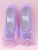 Ballett Tanzschuhe Frau Lila Runde Zehe Blumen Tanzschuhe