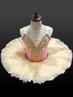 Ballettkleid Rosa Damen Kinder Ballerina Rüschen Spitze Polyester Kleid Tanzkleidung