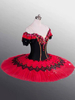Ballettkleid Rot Mädchen Erwachsene Ballerina Strass Blumen Spitze Polyester Kleid Set Performance Wear