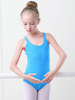 Balletttanzkostüme Hellhimmelblau Damen Kinderballerina Plissee Criss-Cross Artwork Rückenfreies Lycra Spandex Overall Set Performance Wear