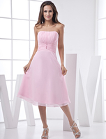 Ballkleid abiballkleid 2021 rosa schöne a-Linie trägerlosen Chiffon Satin Prom Gown/Homecoming Kleid Kleider für Hochzeitsgäste