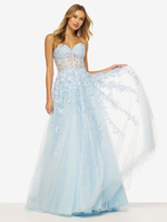 Ballkleid A-Linie herzförmiger Ausschnitt Tüll ärmellos Spitze Partykleider